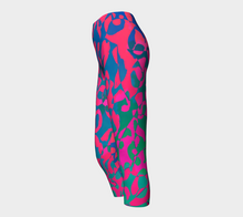 Load image into Gallery viewer, PINK BLUE LEOPARD LEGGINGS